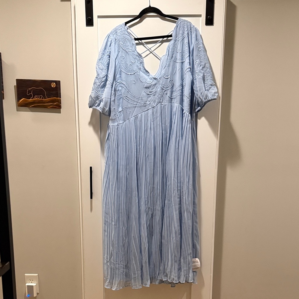 ASOS Curve Light Blue Midi Dress